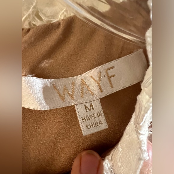 Wayf Emma Midi Lace Dress M - Picture 7 of 10